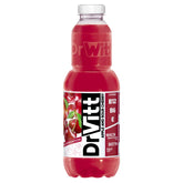 A bottle of Dr Witt - Apple & Sour Cherry - 1 Litre drink on a white background.